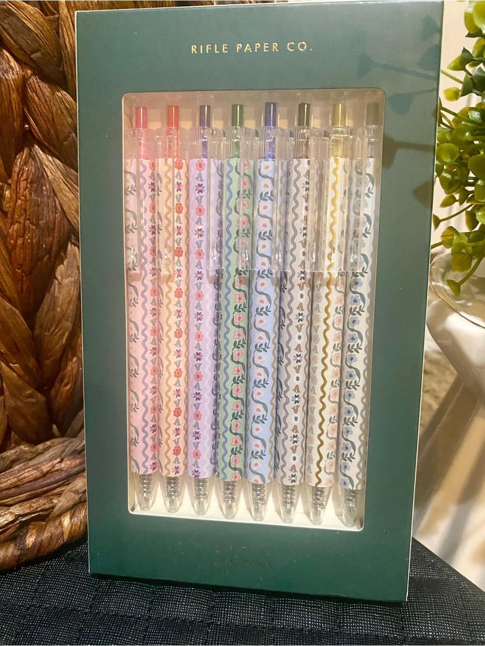 Rifle Paper Co. Gel Pen Set - Teal and Clear Accents